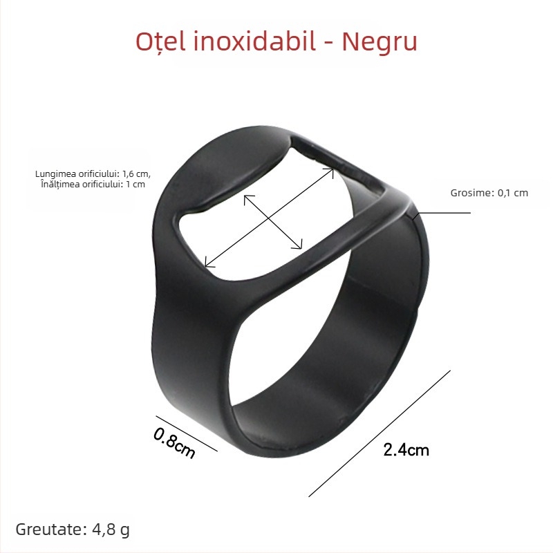 Inel din oțel inoxidabil pentru deschiderea sticlelor – deschizător de bere, gadget de bucătărie