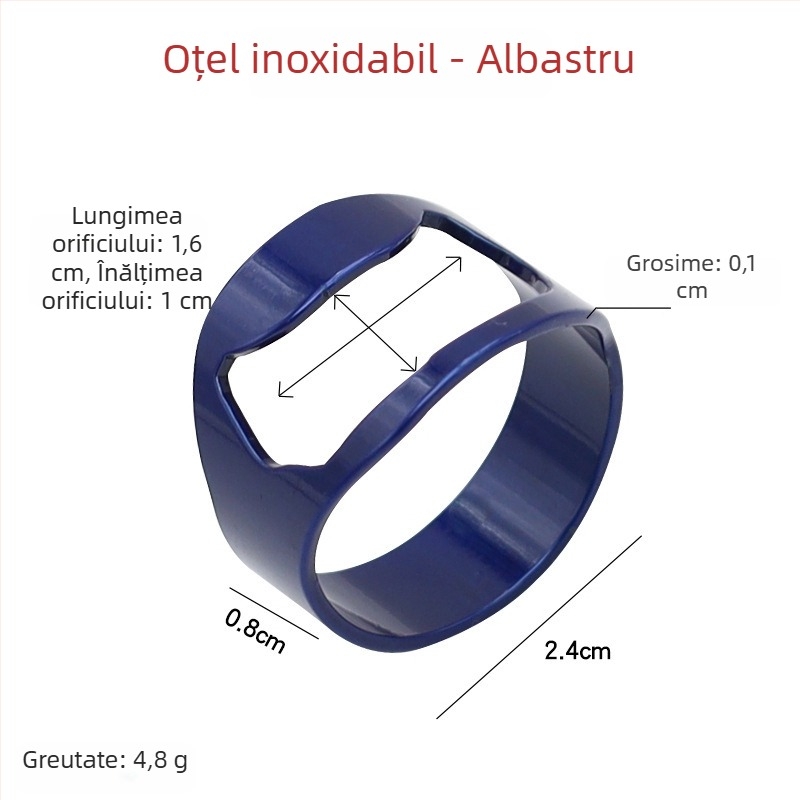 Inel din oțel inoxidabil pentru deschiderea sticlelor – deschizător de bere, gadget de bucătărie