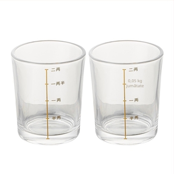 Set de pahare din cristal pentru băuturi spirtoase, cu suport din lemn, pentru uz casnic, cu scară de măsurare, ambalaj cadou