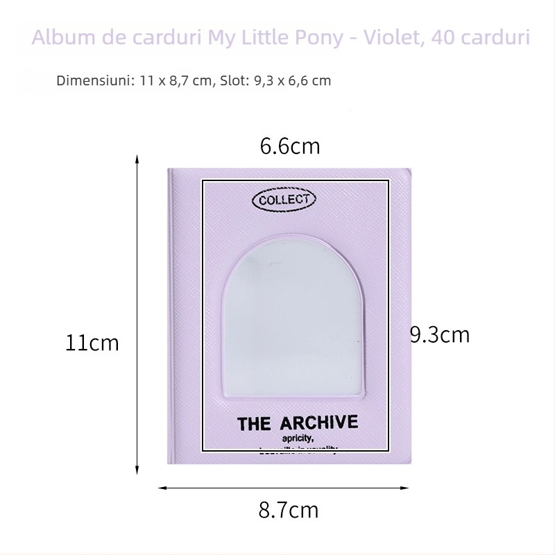 My Little Pony album PVC transparent pentru carduri și fotografii, album de depozitare, cu o carte pe pagină, album comemorativ
