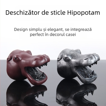 Deschizător de sticle cu cap de animal — tigru și hipopotam, magnet pentru frigider