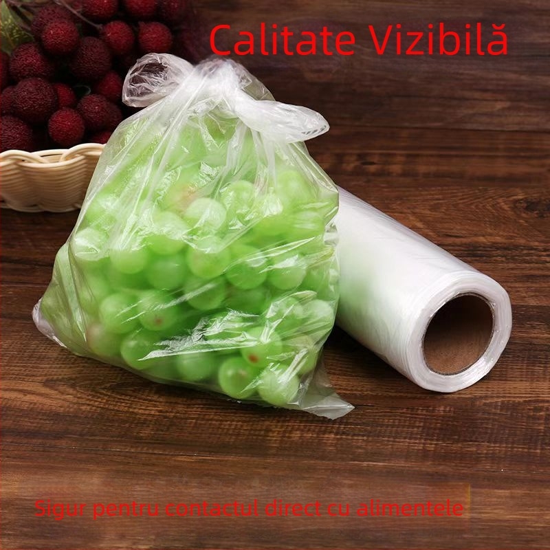 Pungi de păstrare a prospețimii cu inimă albastră, pungi din plastic alimentar pentru uz casnic, sigure pentru frigider și congelator, rezistente la temperaturi ridicate, îngroșate