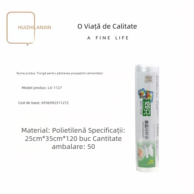 Pungi de păstrare a prospețimii cu inimă albastră, pungi din plastic alimentar pentru uz casnic, sigure pentru frigider și congelator, rezistente la temperaturi ridicate, îngroșate