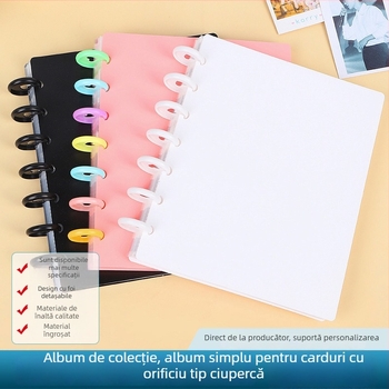 A4 My Little Pony album foto cu 4 cadrane, foi detașabile, stil Polaroid, 20 pagini, 20×16 cm