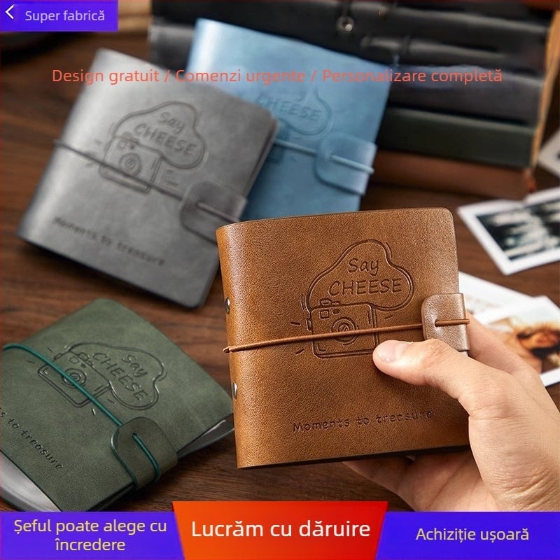 Mapă de depozitare pentru album foto mini de 3 inchi, capacitate mare, design drăguț pentru cupluri