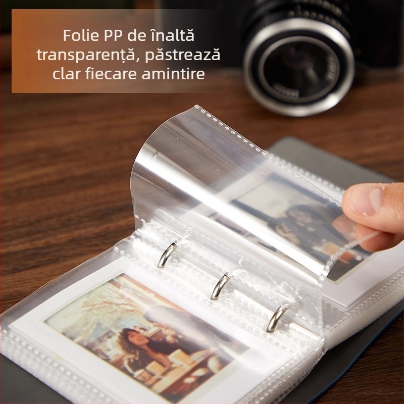 Mapă de depozitare pentru album foto mini de 3 inchi, capacitate mare, design drăguț pentru cupluri