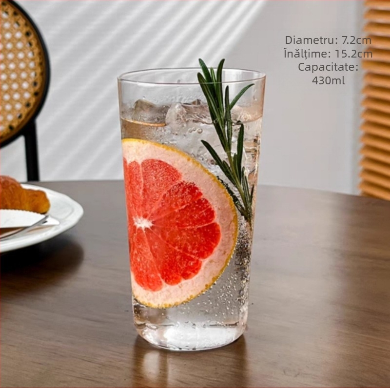Pahar Collins ultra-subțire, pahar highball pentru cocktailuri, pahar gin-tonic