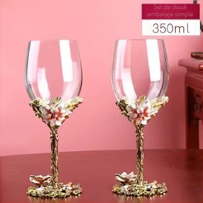 Pahar de vin roșu din sticlă de cristal, picior înalt, ediție de lux, ustensile de vin premium pentru uz casnic