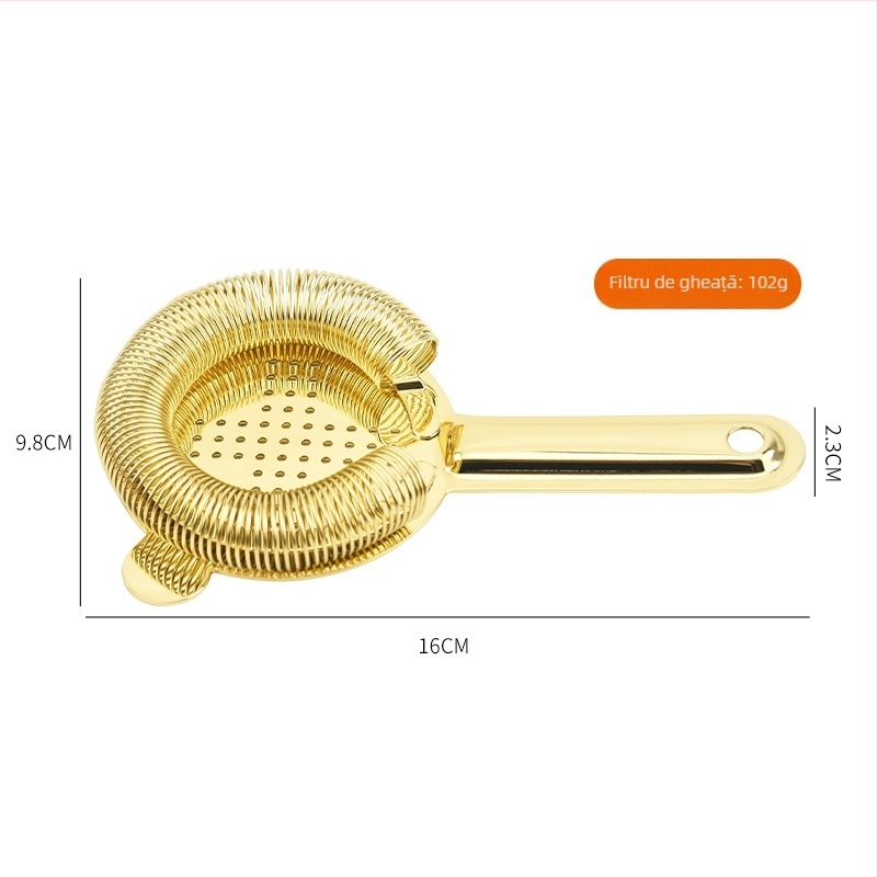 Filtru de gheață încrucișat pentru cocktailuri, din oțel inoxidabil 304, unealtă de bar