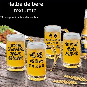 Cană de bere din sticlă, 500 ml, pentru tarabele de grătar și restaurante, bere artizanală