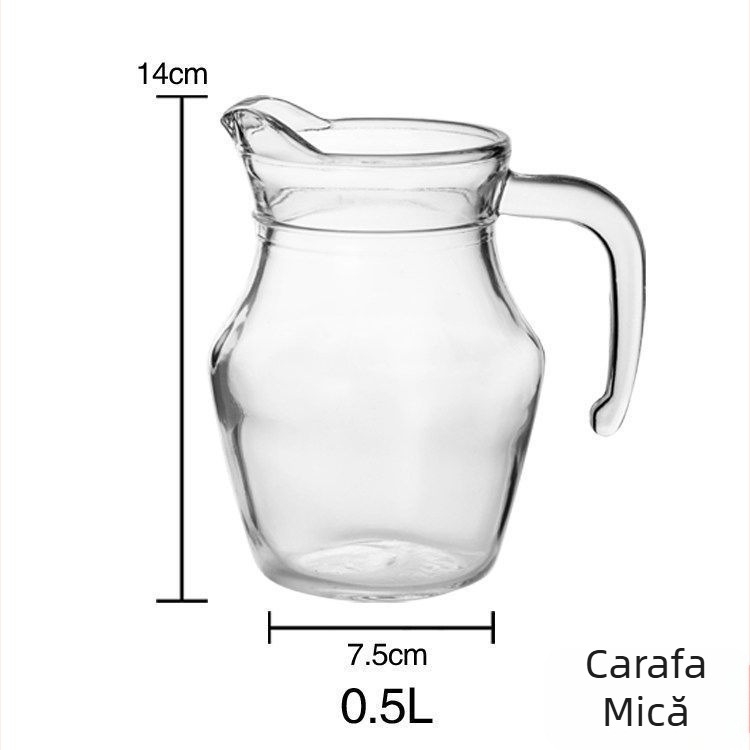 Decantator din sticlă groasă pentru vin roșu și băuturi spirtoase, robinet cu gură de rață, 500 ml