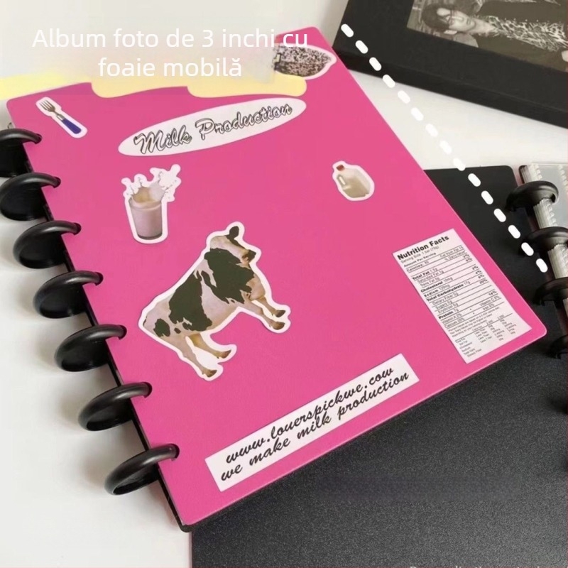 Album foto Polaroid cu patru compartimente pentru fotografii de 3 inch și carduri mici