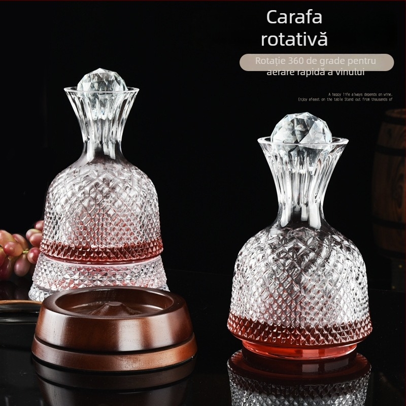 Set de decantare pentru vin din cristal, stil european, cu design vortex rotativ, pentru uz casnic