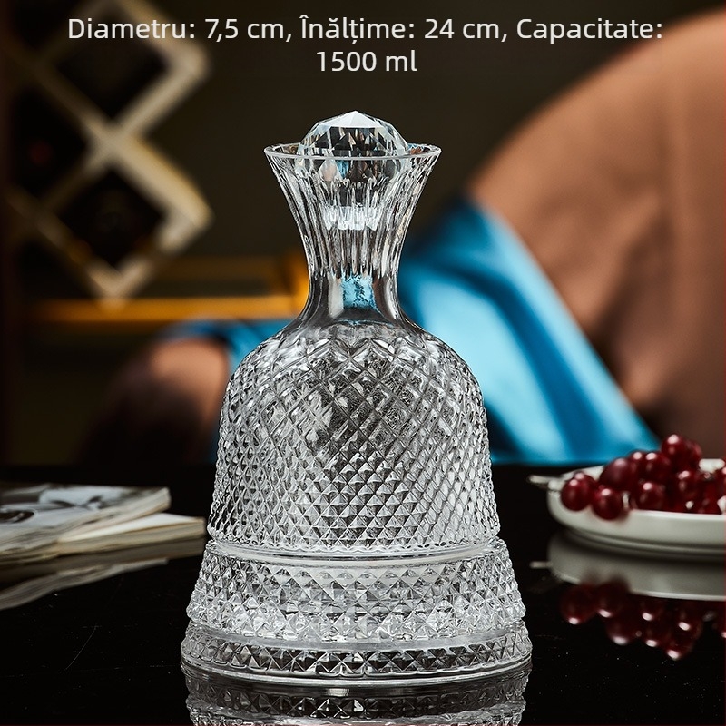 Set de decantare pentru vin din cristal, stil european, cu design vortex rotativ, pentru uz casnic