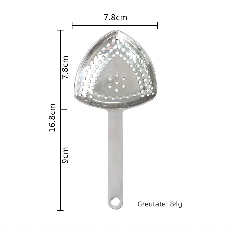 Filtru triunghiular pentru gheață din oțel inoxidabil 304, pentru bar și cocktailuri