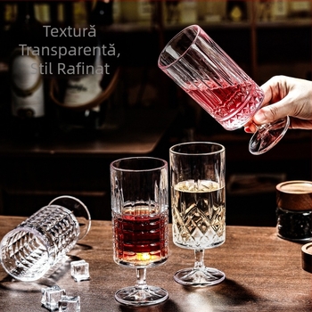 Pahar de cocktail cu picior scurt, pentru băuturi reci: bere, suc și cafea