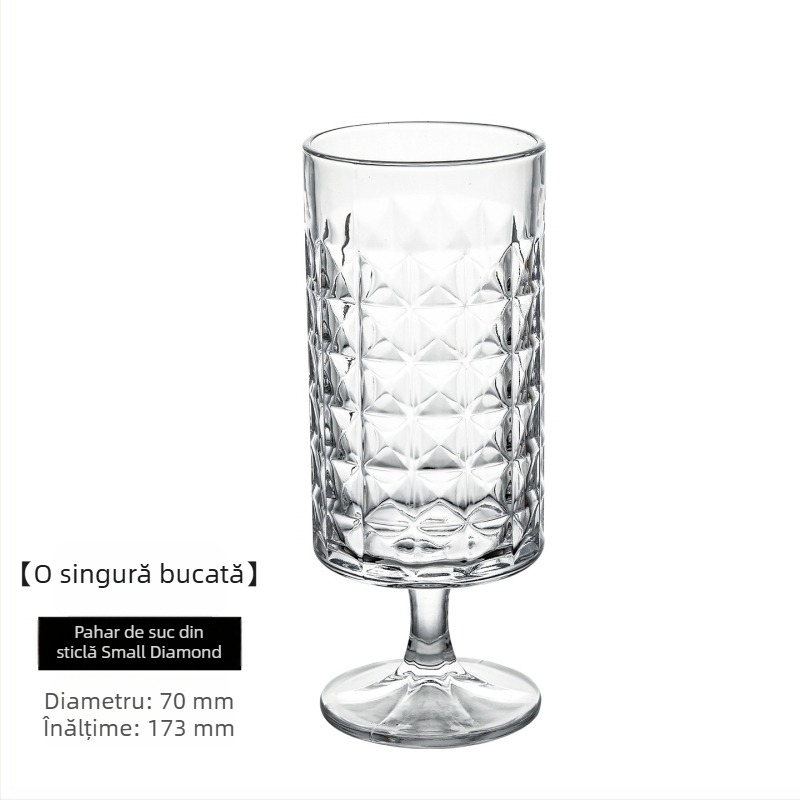 Pahar de cocktail cu picior scurt, pentru băuturi reci: bere, suc și cafea