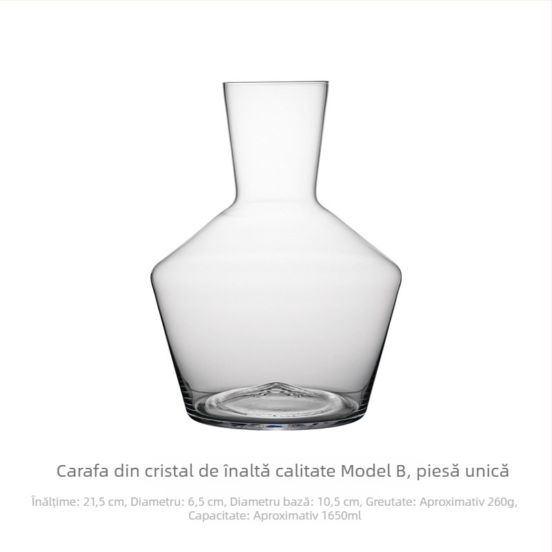 Decantor de vin din cristal fără plumb, transparent