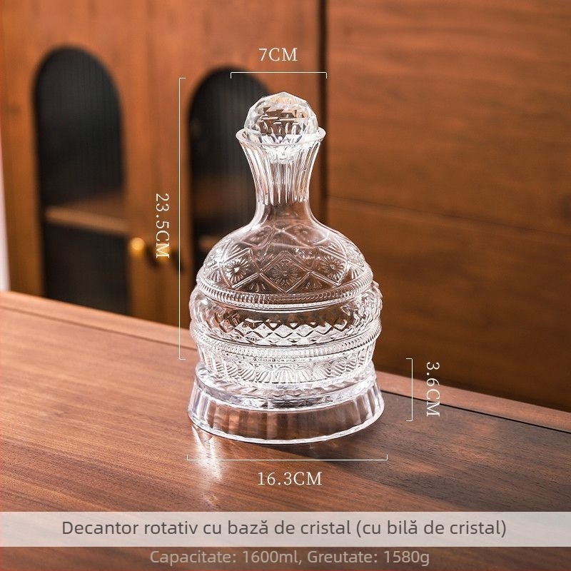 Set de pahare pentru whisky cu decantor din cristal, pentru uz casnic