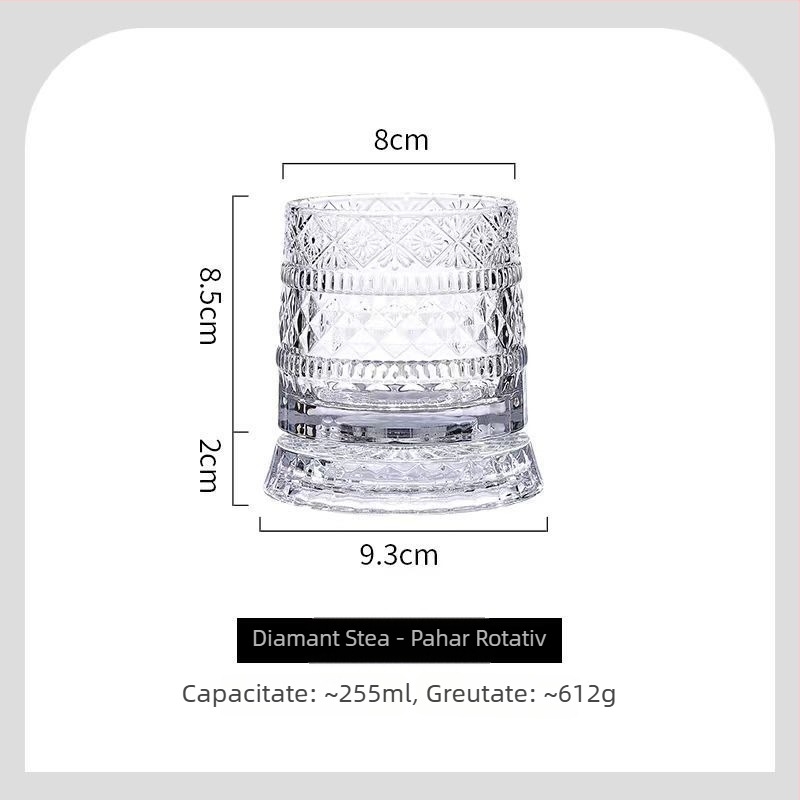 Set de pahare pentru whisky cu decantor din cristal, pentru uz casnic