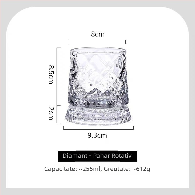 Set de pahare pentru whisky cu decantor din cristal, pentru uz casnic