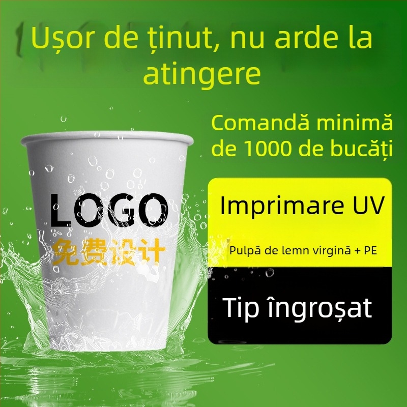 2026 Anul Cailor: pahare de hârtie de unică folosință, culoare roșie în stil festiv chinezesc, pentru băuturi calde, 201–300 ml, cutie cu 10.000 bucăți