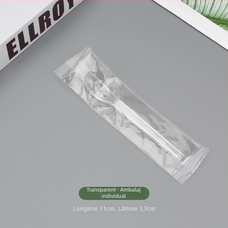 Furculiță de fructe din plastic, de unică folosință, îngroșată, pentru degustare, deserturi — ambalare individuală
