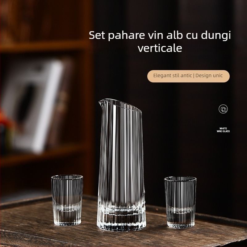Set de pahare din cristal cu dozator, pentru uz casnic, pahare mici, veselă de băuturi în stil chinezesc, design creativ pentru porția individuală