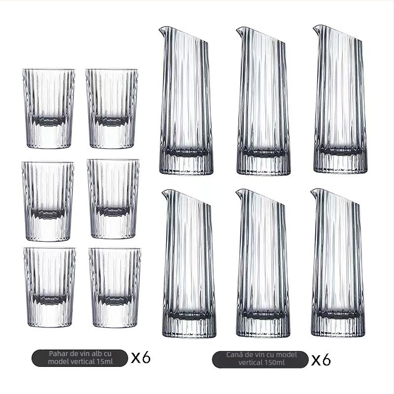 Set de pahare din cristal cu dozator, pentru uz casnic, pahare mici, veselă de băuturi în stil chinezesc, design creativ pentru porția individuală