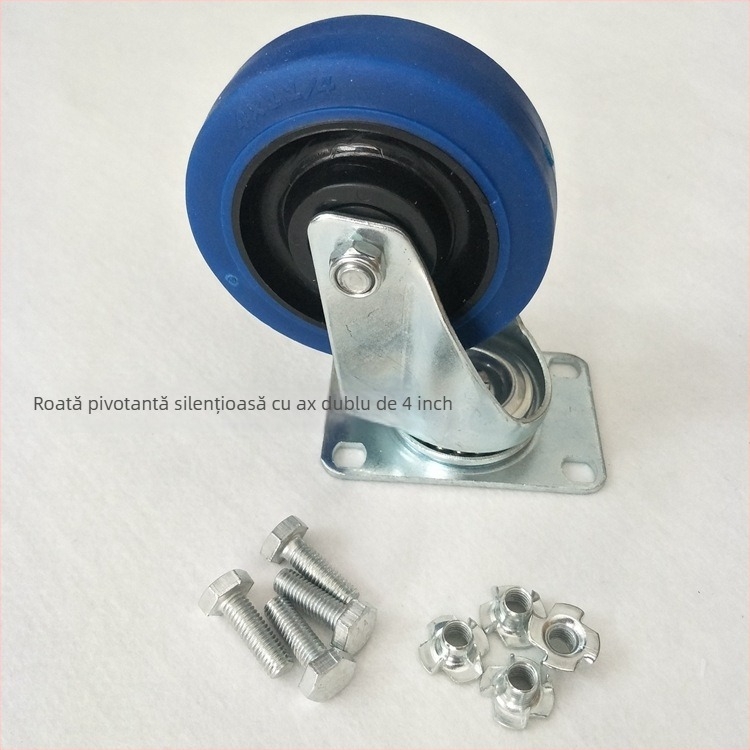Roti universale din poliuretan cu rulmenți dubli, 2,3 sau 4 inch, pentru carcase de transport echipament