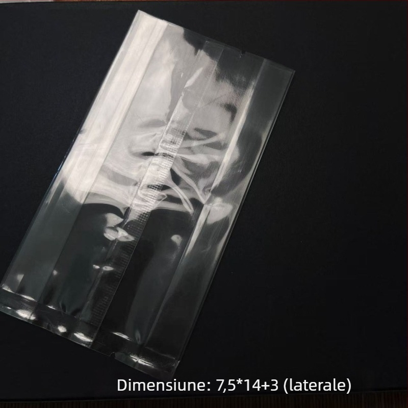 Pungă transparentă cu gât lateral pentru ambalare la copt, sigilare în stil acordeon; pungă lateral sigilată pentru biscuiți; pungă de patiserie cu gălbenuș de ou