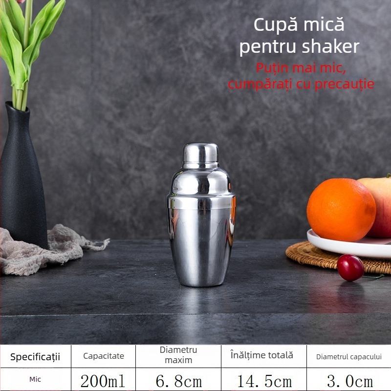 Shaker pentru cocktailuri din oțel inoxidabil, stil european