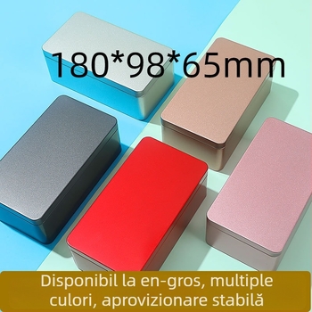 Cutie metalică dreptunghiulară pentru ambalarea ceaiului, set cadou premium cu cuib de păsări și goji