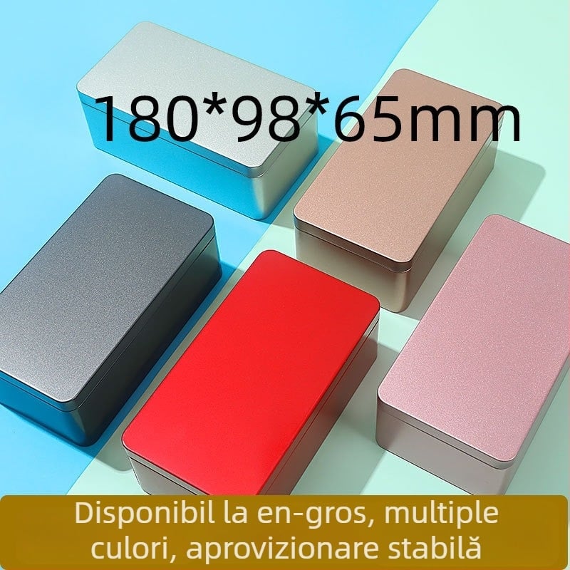 Cutie metalică dreptunghiulară pentru ambalarea ceaiului, set cadou premium cu cuib de păsări și goji