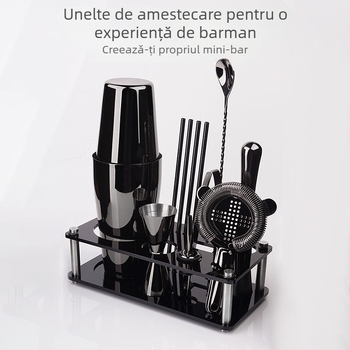 Set Boston pentru cocktail din oțel inox 304 într-o cutie cadou, shaker manual pentru ceai cu lămâie și ceai cu lapte