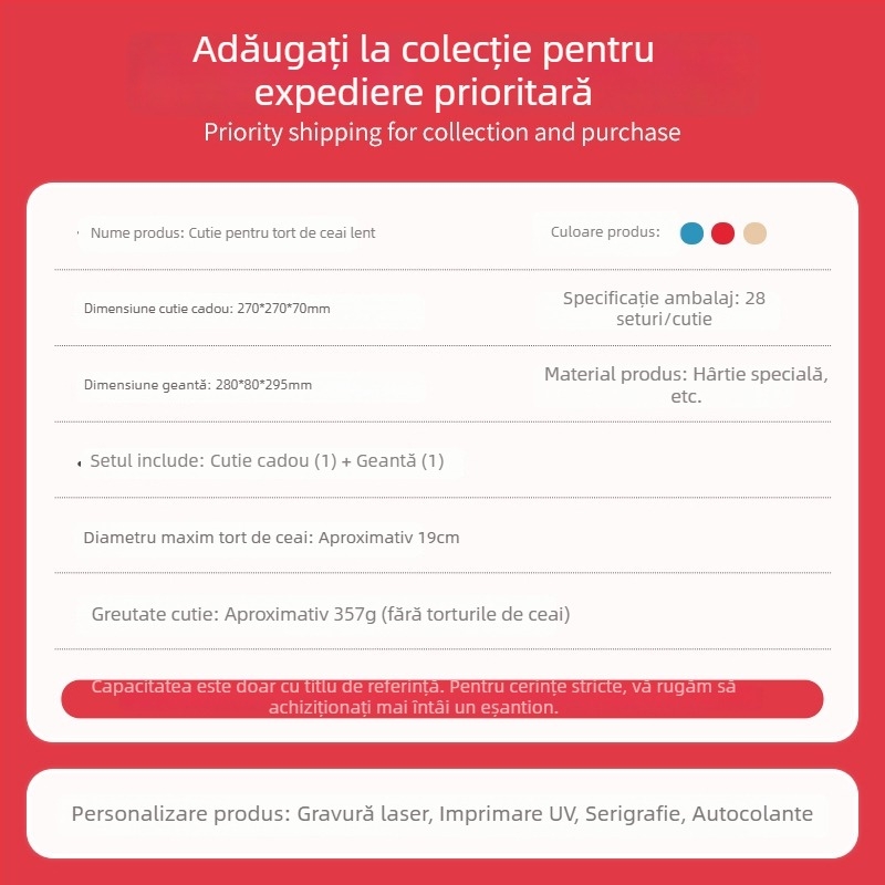 Cutie cadou pentru Pu'er ceai – cutie goală, 357 g, ambalaj pentru Shoumei Fuding Old White Tea Cake, depozitare, personalizabil