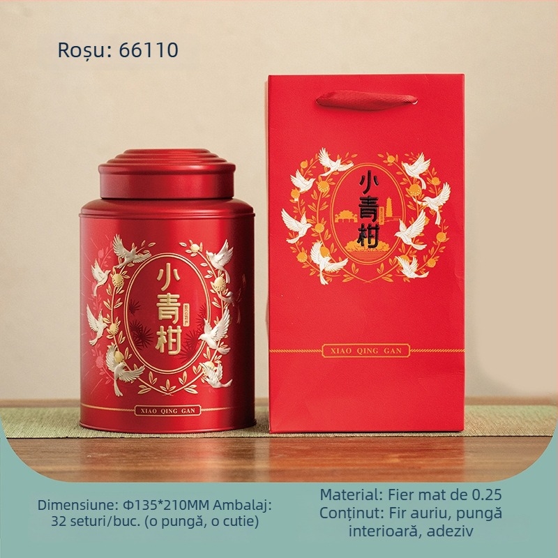 Cutie metalică sigilată pentru ceai, 500 g, de înaltă calitate, pentru depozitarea ceaiului de mandarină verde