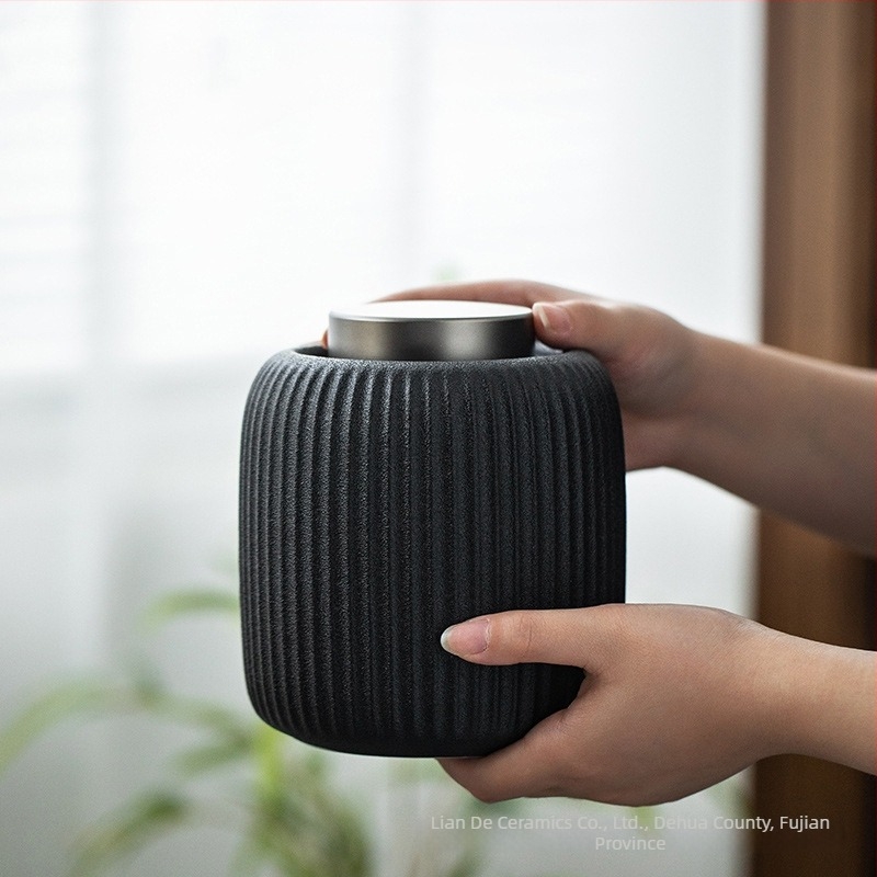 Recipient ceramic pentru ceai, sigilat pentru depozitare, mare pentru ceai negru și ceai verde
