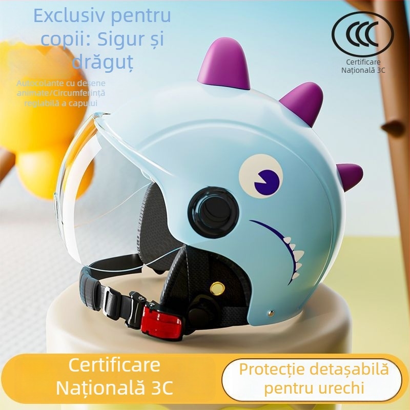 Cască pentru copii, certificare 3C, pentru vehicule electrice, unisex, toate anotimpurile, călduroasă