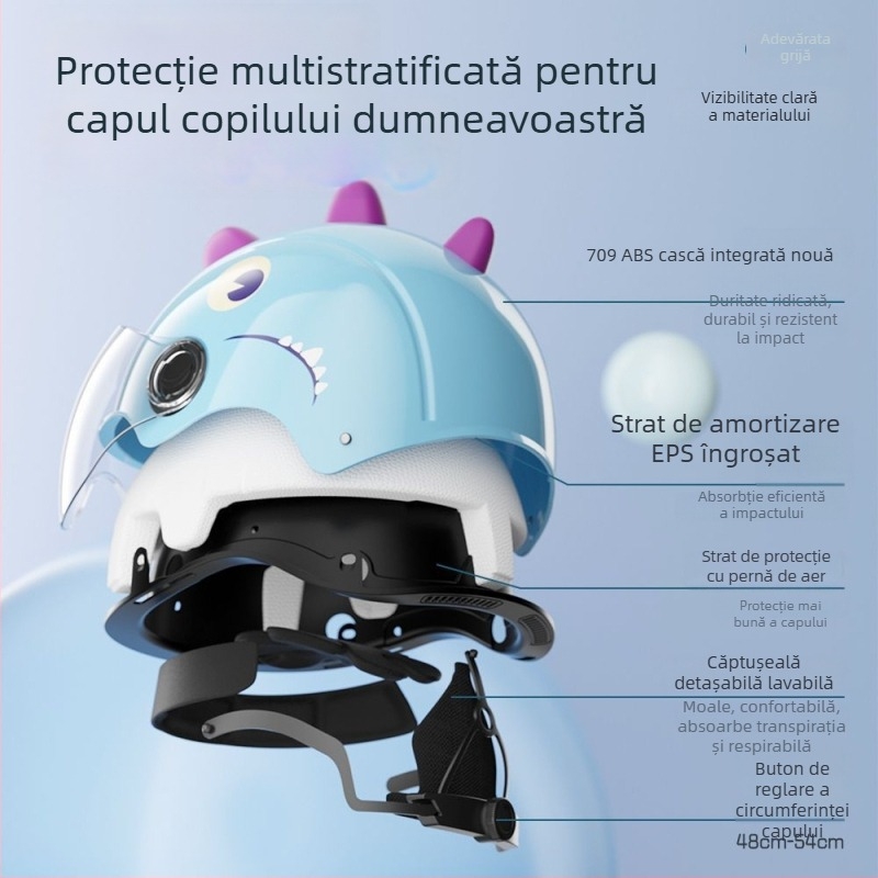 Cască pentru copii, certificare 3C, pentru vehicule electrice, unisex, toate anotimpurile, călduroasă