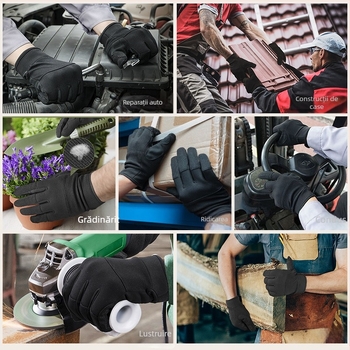 Mănuși de grădină din microfibră, antiaderente, rezistente la uzură, compatibile cu ecranul tactil, pentru grădină, reparații auto și lucrări mecanice