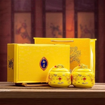 Cutie cadou din ceramică premium pentru ceai cu Da Hong Pao, Jin Jun Mei, Yancha, Zhengshan Xiaozhong și Tieguanyin (goală) HX
