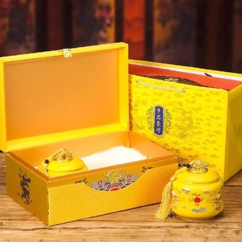 Cutie cadou din ceramică premium pentru ceai cu Da Hong Pao, Jin Jun Mei, Yancha, Zhengshan Xiaozhong și Tieguanyin (goală) HX
