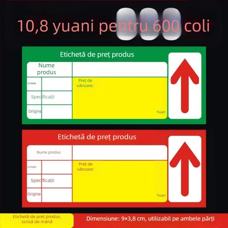 Etichetă universală de preț pentru rafturi de supermarket – etichetă de preț, marcaj (opțional)