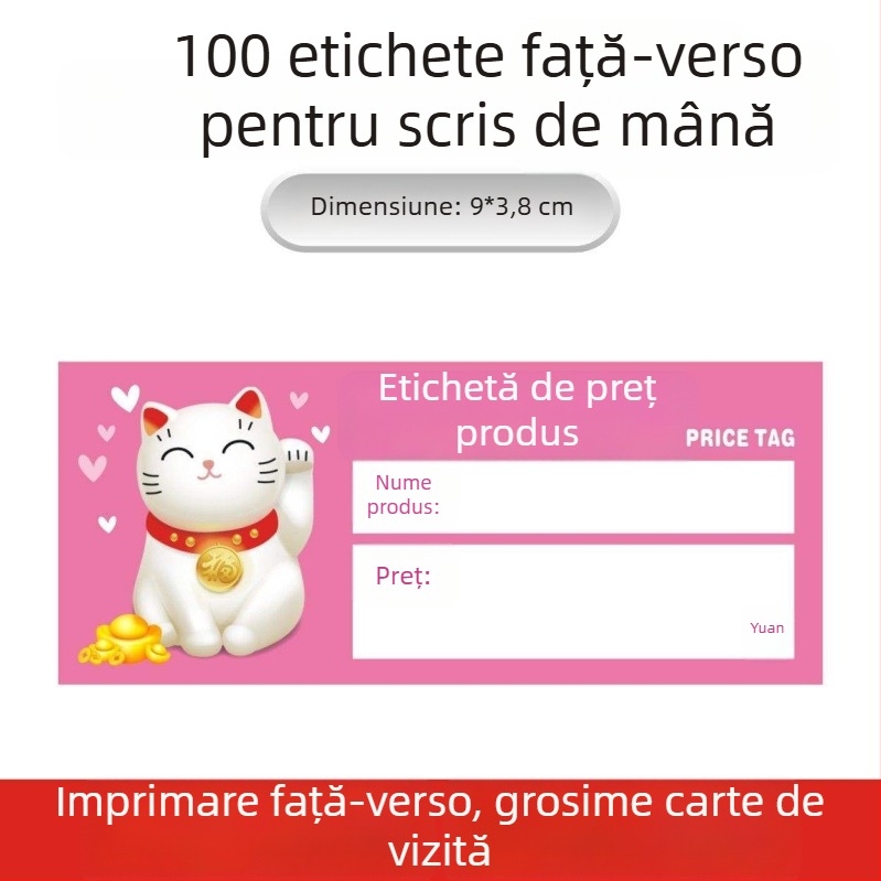 Etichetă universală de preț pentru rafturi de supermarket – etichetă de preț, marcaj (opțional)