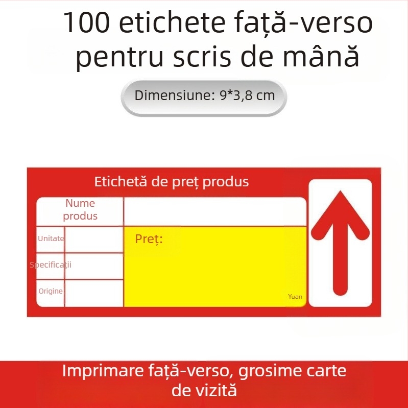 Etichetă universală de preț pentru rafturi de supermarket – etichetă de preț, marcaj (opțional)