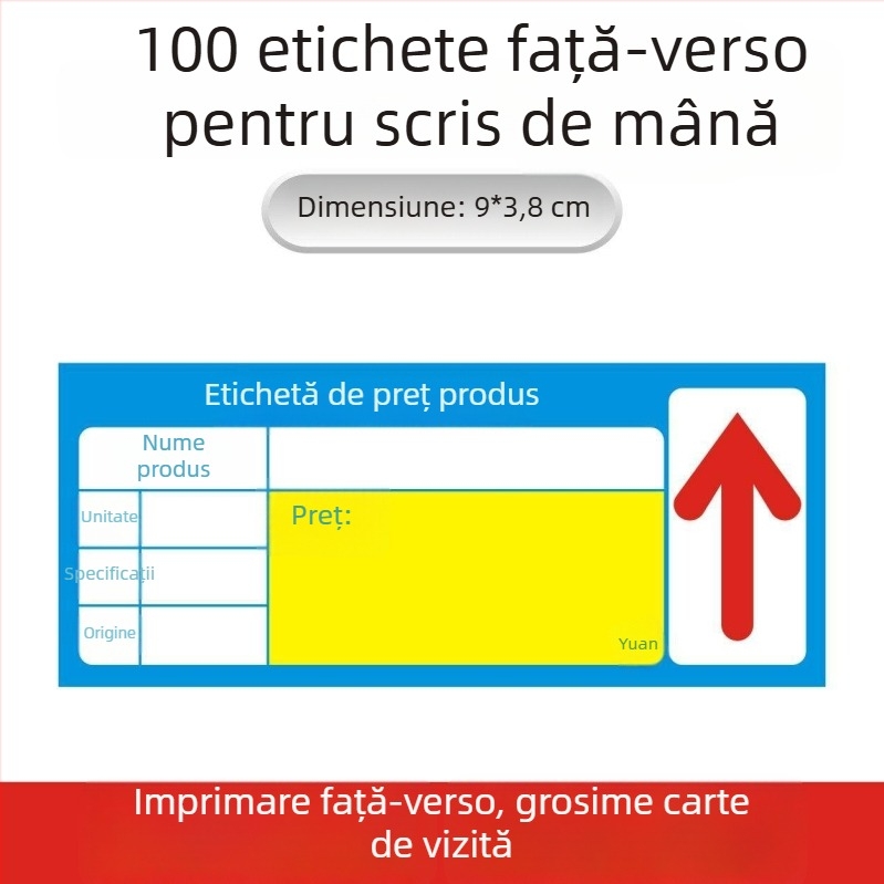 Etichetă universală de preț pentru rafturi de supermarket – etichetă de preț, marcaj (opțional)