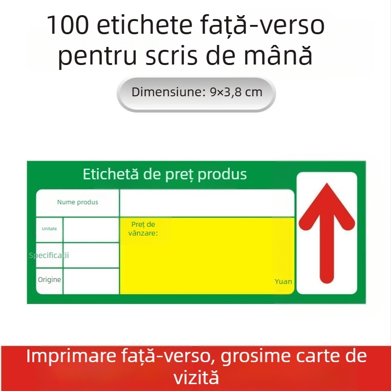 Etichetă universală de preț pentru rafturi de supermarket – etichetă de preț, marcaj (opțional)