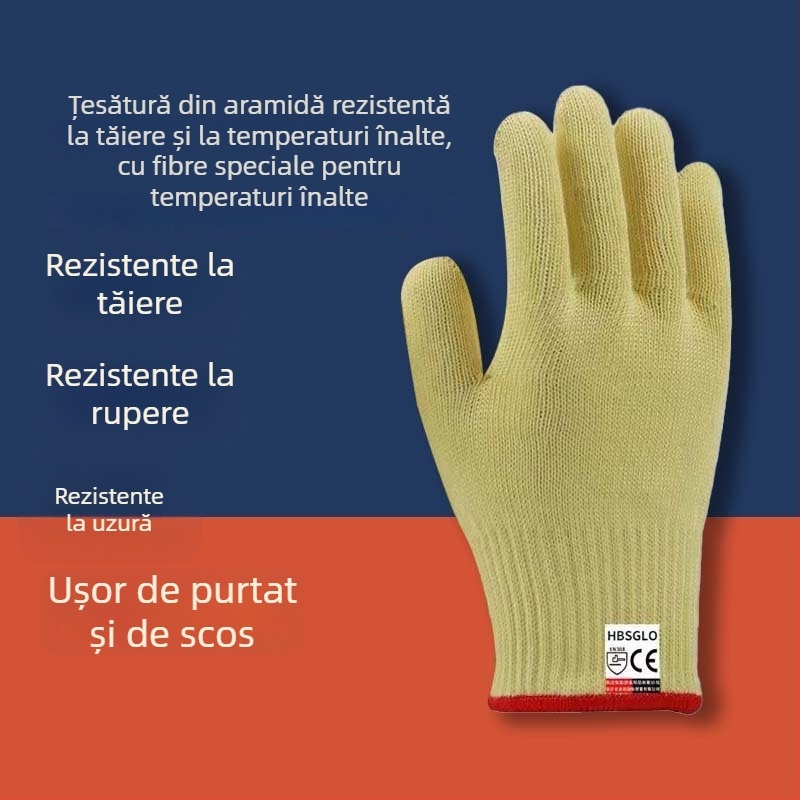 Mănuși de protecție cu două straturi, rezistente la 300°C, anti-arși, izolație termică, protecție împotriva flăcărilor, pentru cuptorul cu microunde și coacere
