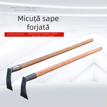 Instrument de grădină forjat cu mâner din lemn, pentru plantare, plivit și săpat în grădină